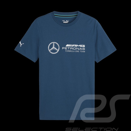 T-shirt Mercedes AMG Petronas Puma F1 Team Logo Géant Bleu Océan 623762-07 - homme