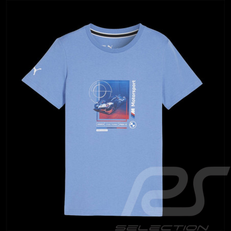 T-shirt BMW Motorsport Puma Car Graphic Bleu 624197-05 - enfant