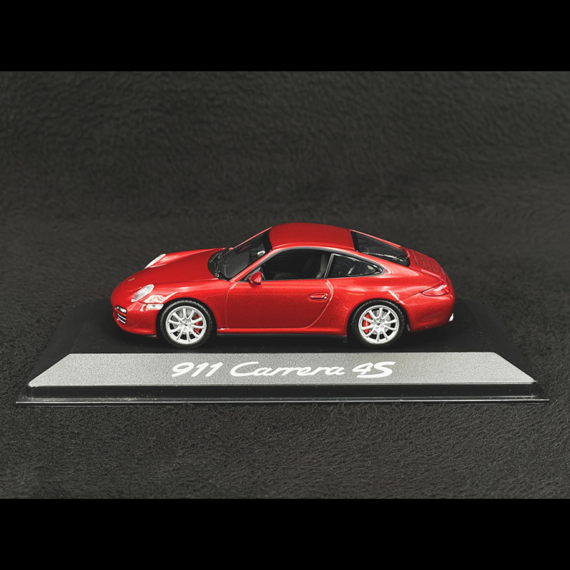 PORSCHE 911 CARRERA CABRIOLET AILERONS (1994) – 1/18 – Rouge vif – Burago – État neuf avec boîte - Collection