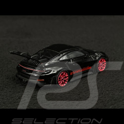 Porsche 911 GT3 RS Type 992 2022 Noir / Bandes Rouges 1/64 Mini GT MGT00681-L