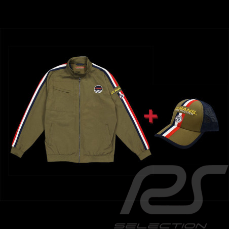 Duo Steve McQueen jacket Le Mans + Hat Kaki