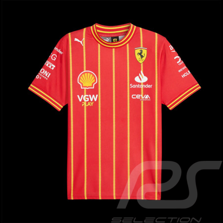 Ferrari T-shirt F1 Team Carlos Sainz N° 55 Soccer Rot 7012279950-002 - unisex