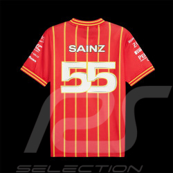 T-shirt Ferrari F1 Team Carlos Sainz N° 55 Soccer Rouge 7012279950-002 - mixte
