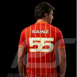 T-shirt Ferrari F1 Team Carlos Sainz N° 55 Soccer Rouge 7012279950-002 - mixte