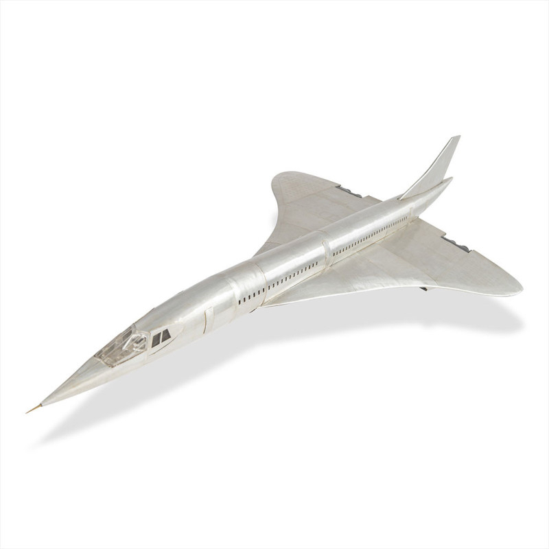 Flugzeug Concorde 1976 mit Aluminiumsockel AP460