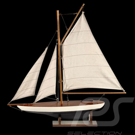 Boat - Pond Yachts grey hull 20 cm Wood