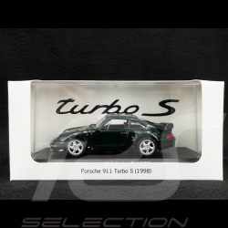Porsche 911 Turbo S Type 993 1998 dark green 1/43 Minichamps MAP02002516