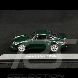 Porsche 911 Turbo S Type 993 1998 dark green 1/43 Minichamps MAP02002516