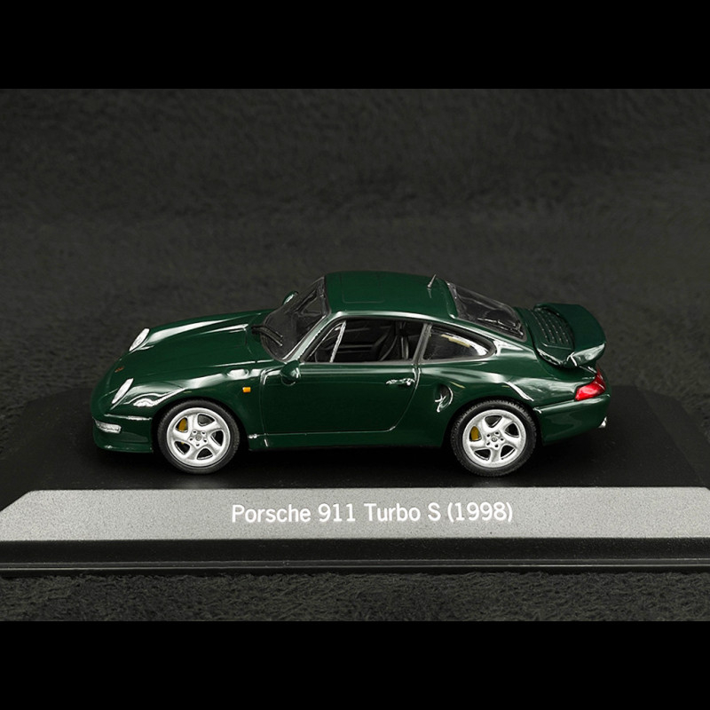 Porsche 911 Turbo S Type 993 1998 dark green 1/43 Minichamps