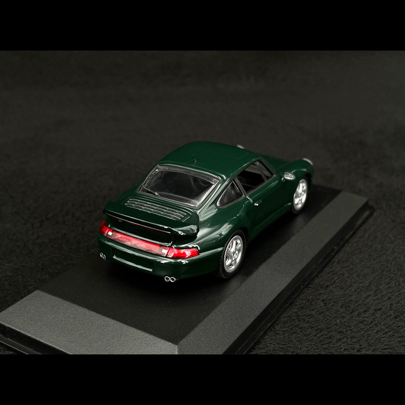 Porsche 911 Turbo S Type 993 1998 dark green 1/43 Minichamps