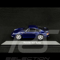 Porsche 911 type 993 Turbo 1993 midnight blue metallic  1/43 Minichamps 940069201