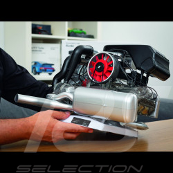 Porsche 911 Turbo 1975 engine Flat 6 construction kit with light and sound
