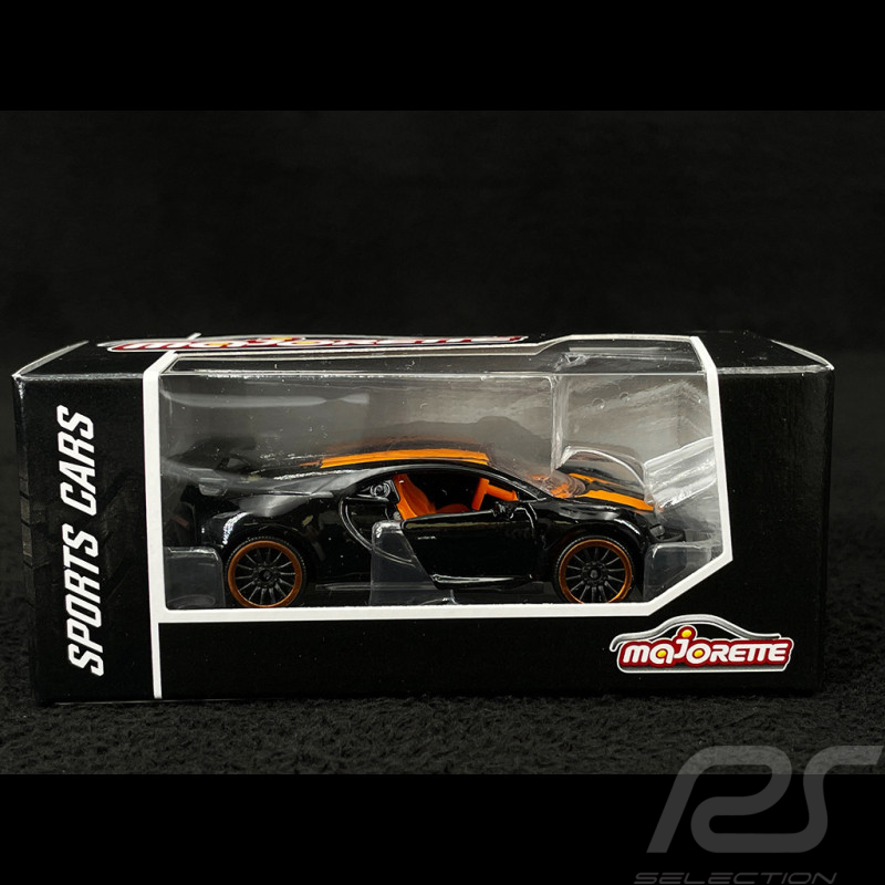 Bugatti Chiron Pur Sport Racing Sports Premium Showbox Noir / Orange 1/59 Majorette 212052793STB
