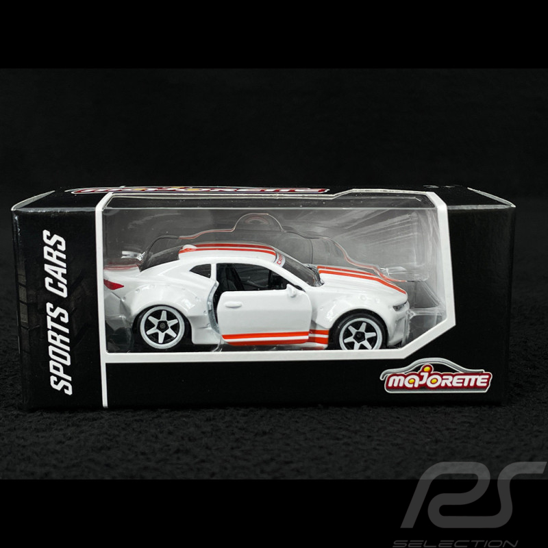 Chevrolet Camaro Racing Sports Premium Showbox White / Orange 1/59 Majorette 212052793STB
