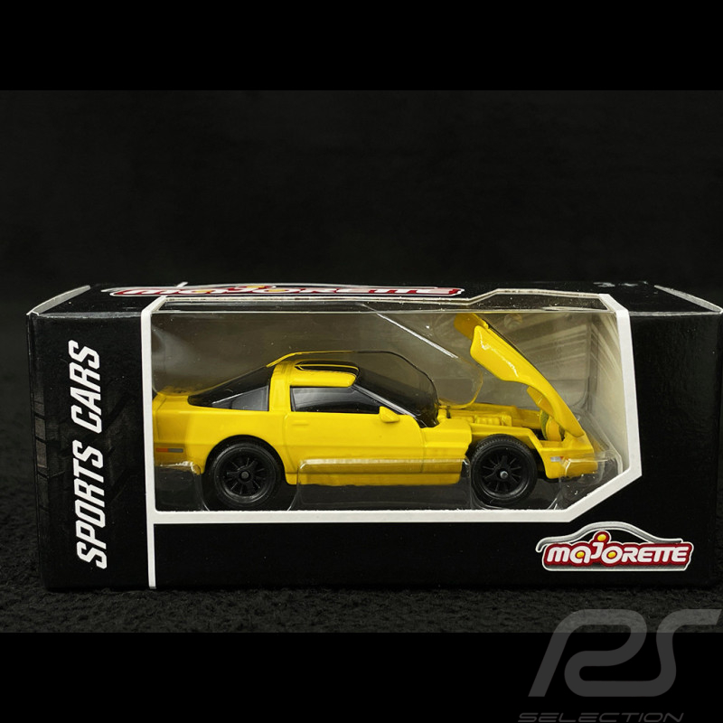 Chevrolet Corvette C4 Racing Sports Premium Showbox Jaune / Noir 1/59 Majorette 212052793STB