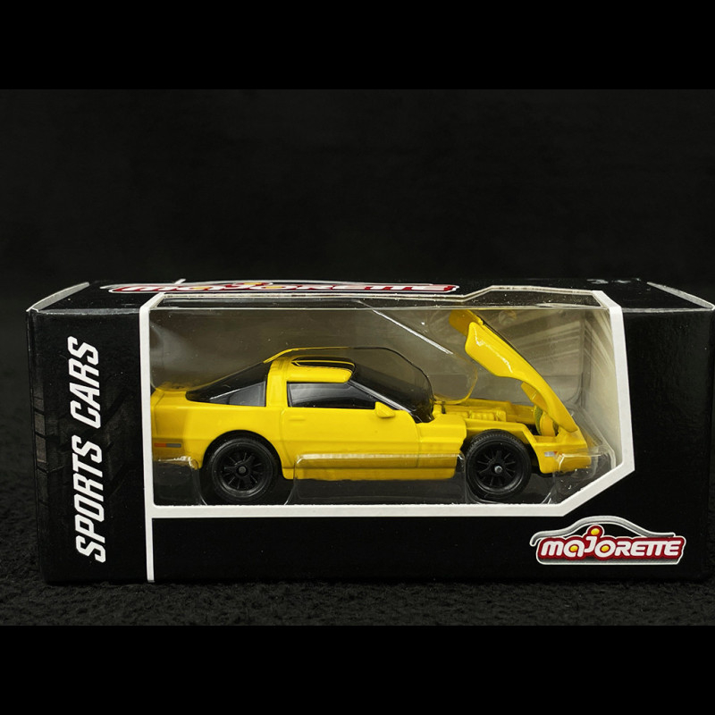 Chevrolet Corvette C4 Racing Sports Premium Showbox Jaune Noir 1 59 Majorette 212052793STB