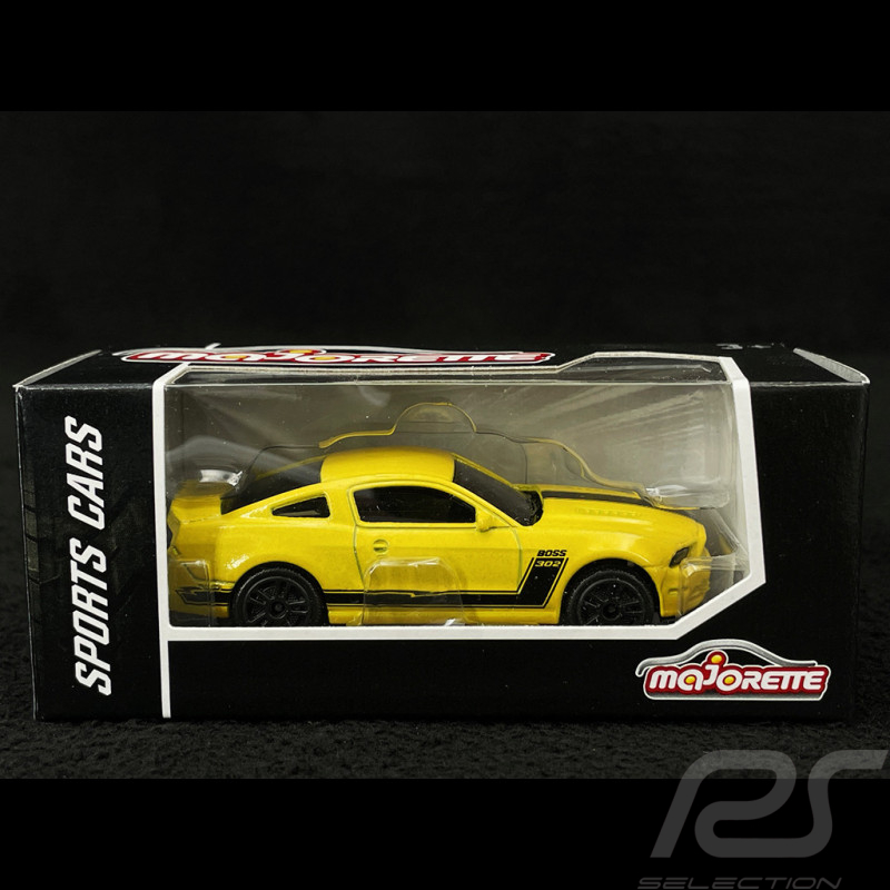 Ford Mustang Boss 302 Racing Sports Premium Showbox Gelb / Schwarz 1/59 Majorette 212052793STB