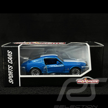 Ford Mustang Fastback Racing Sports Premium Showbox Blue / White 1/59 Majorette 212052793STB