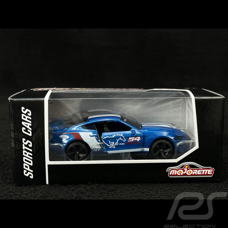 Ford Mustang GT n° 54 Racing Sports Premium Showbox Bleu / Blanc 1/59 Majorette 212052793STB
