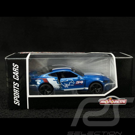 Ford Mustang GT n° 54 Racing Sports Premium Showbox Blau / Weiß 1/59 Majorette 212052793STB