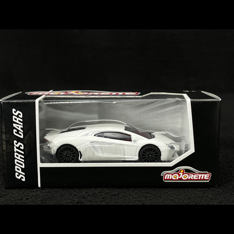 Miniature Majorette Lamborghini Aventador Blanche Intérieur Rouge - Échelle 1:64, Neuve