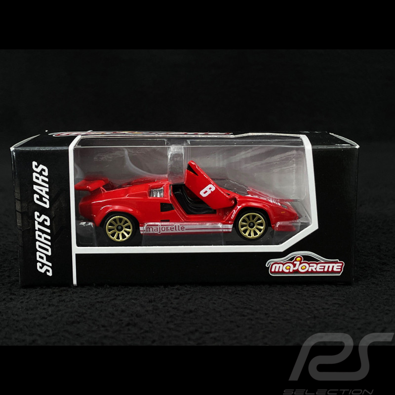 Lamborghini Countach LP400 n° 6 Racing Sports Premium Showbox Red / White 1/59 Majorette 212052793STB