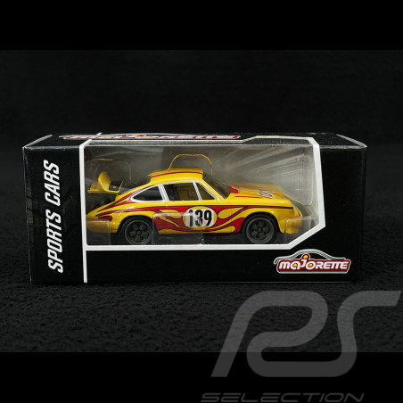 Porsche 911 Carrera RS 2.7 N° 139 Racing Sports Premium Showbox Gelb / Rot 1/59 Majorette 212052793STB