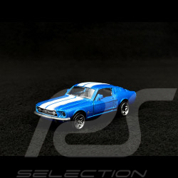 Ford Mustang Fastback Racing Sports Premium Showbox Bleu / Blanc 1/59 Majorette 212052793STB