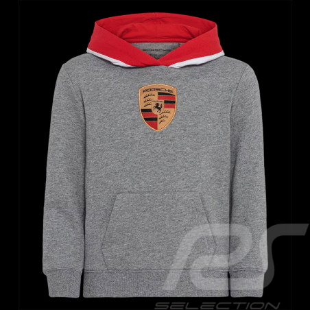 Kids Porsche Sweatshirt Crest Gray Melange WAP205RESS