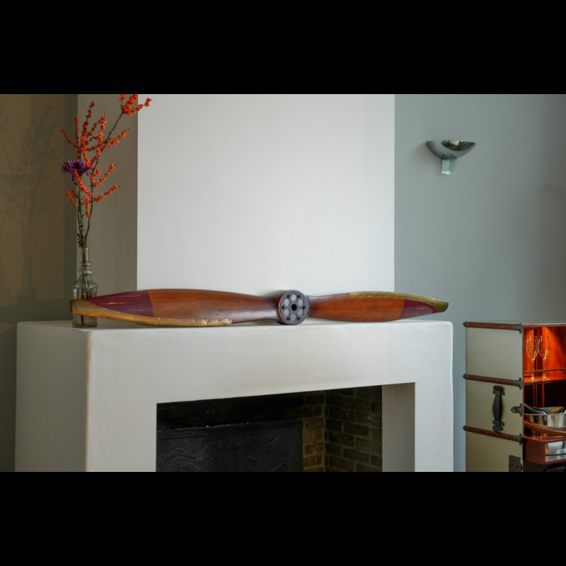 Décoration murale authentique SCREW II 110cm argenté Avion Hélice