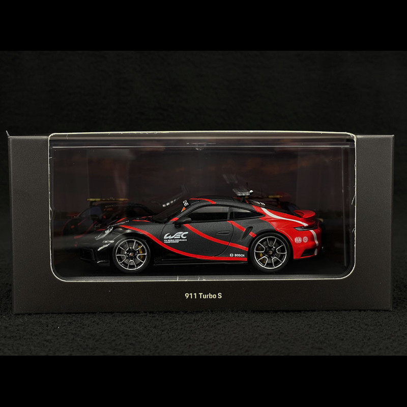 Porsche 911 Turbo S Type 992 WEC Safety Car 2024 Black / Red 1/43