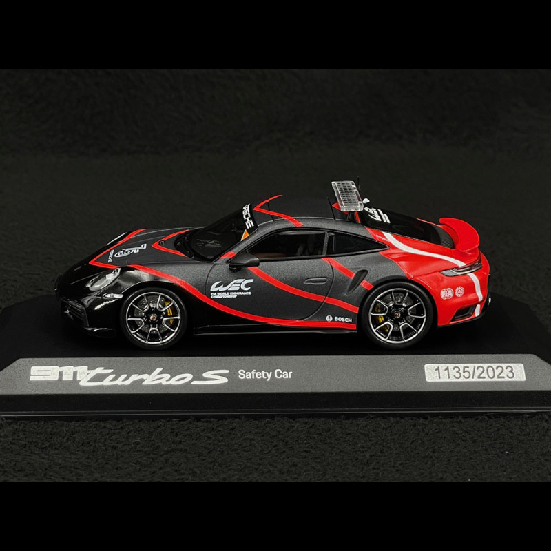 Porsche 911 Turbo S Type 992 WEC Safety Car 2024 Black / Red 1/43