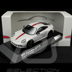 Porsche 911 Carrera GTS type 991 phase II gris craie / bandes rouges 1/43 Spark WAX02020055