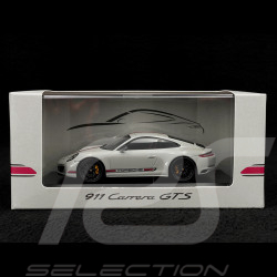 Porsche 911 Carrera GTS type 991 phase II gris craie / bandes rouges 1/43 Spark WAX02020055