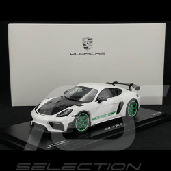 Porsche 718 Cayman GT4 RS Type 982 2021 Blanc / Bandes Vertes 1/18 Spark WAP0214130SCAY
