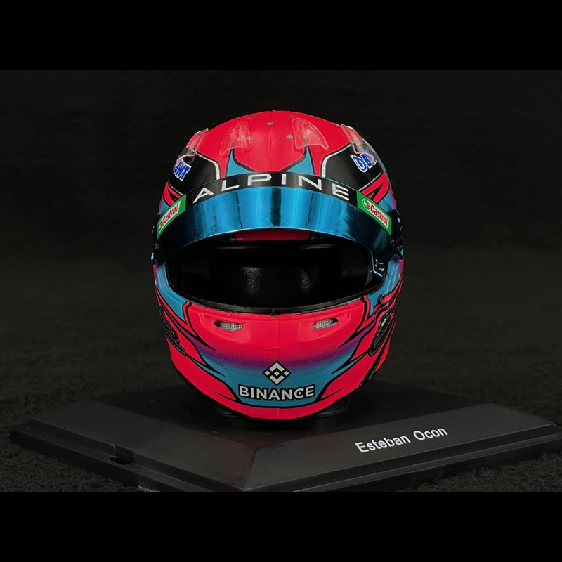 Esteban Ocon with a special helmet for the Belgian GP