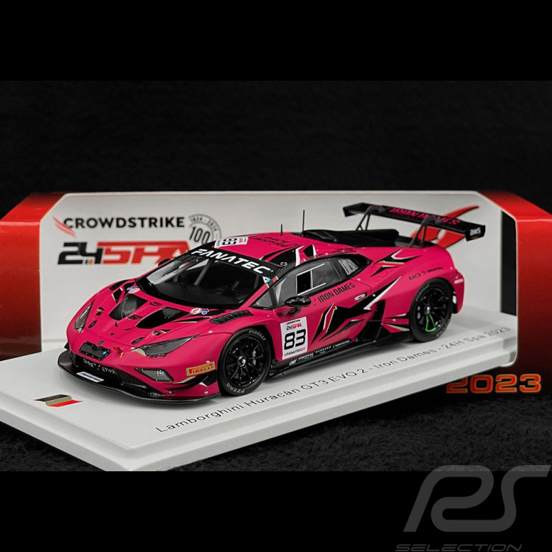 Lamborghini Huracan GT3 Evo 2 n° 85 Iron Dames 24h Spa 2023 1/43 Spark SB742