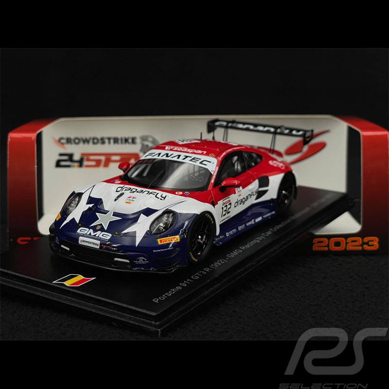 Porsche 911 GT3 R Type 992 n° 132 24h Spa 2023 1/43 Spark SB744