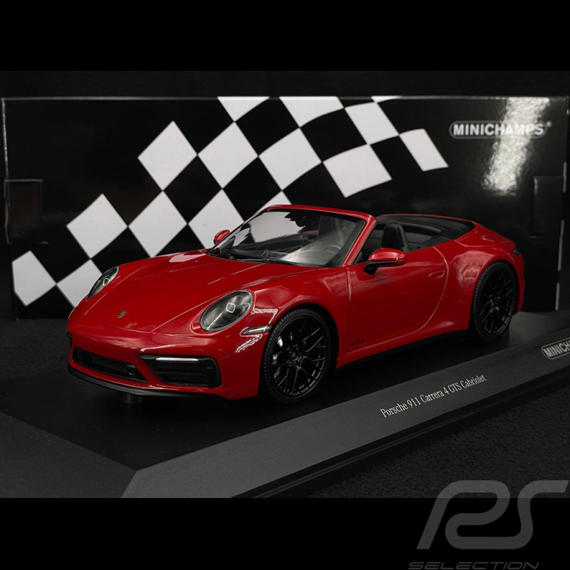 Porsche 911 Carrera 4 GTS Cabriolet Type 992 2020 Rouge Carmin 1/18 Minichamps 155063032