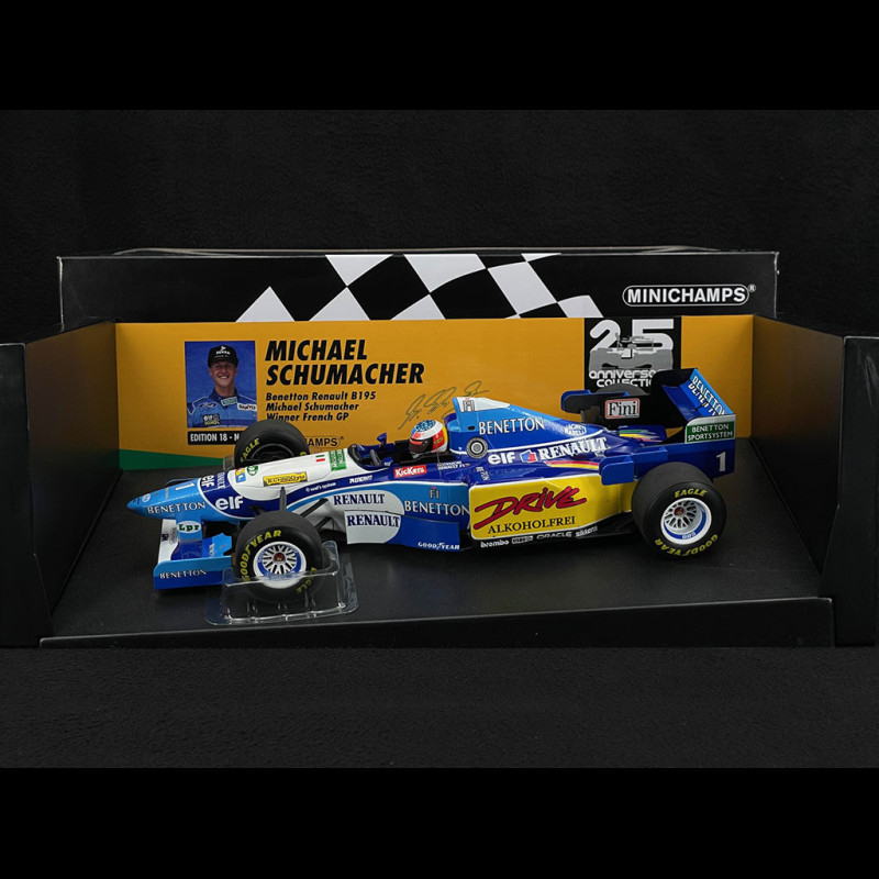 Michael Schumacher Benetton Renault B195 n° 1 Winner GP France