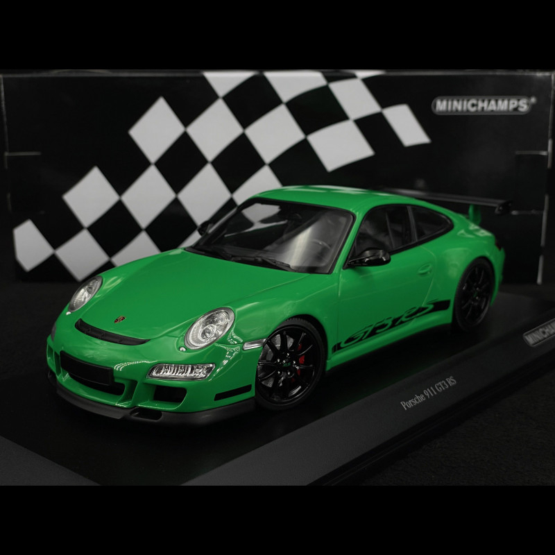 Porsche 911 GT3 RS 2007 Verte – Minichamps 1/18, Métal, Collection
