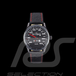 Porsche 911 300 km/h Tachometer Uhr schwarz Gehause / schwarz Wahl / weiße Zahlen