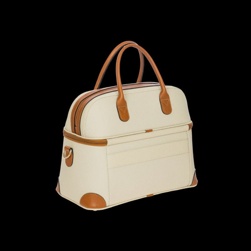 Sac De Voyage BRICS En Cuir Italien, Couleur Crème Et Marron, Format Cabine, Homme Ou Femme