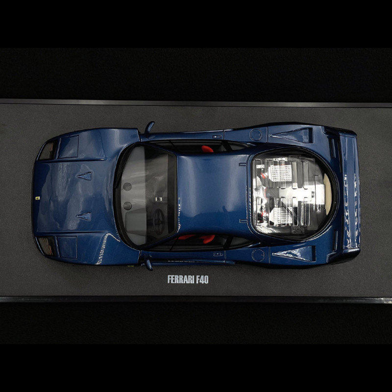 GT-SPIRIT 1:8 Ferrari F40 year 1987 trip de france blue with showcase GTS80022 model car