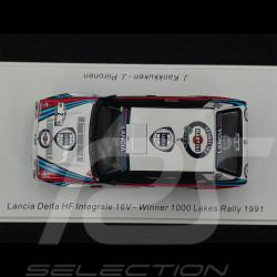 Lancia Delta HF Integrale 16V n° 2 Vainqueur Rallye Finlande 1991 1/43 Spark S9010