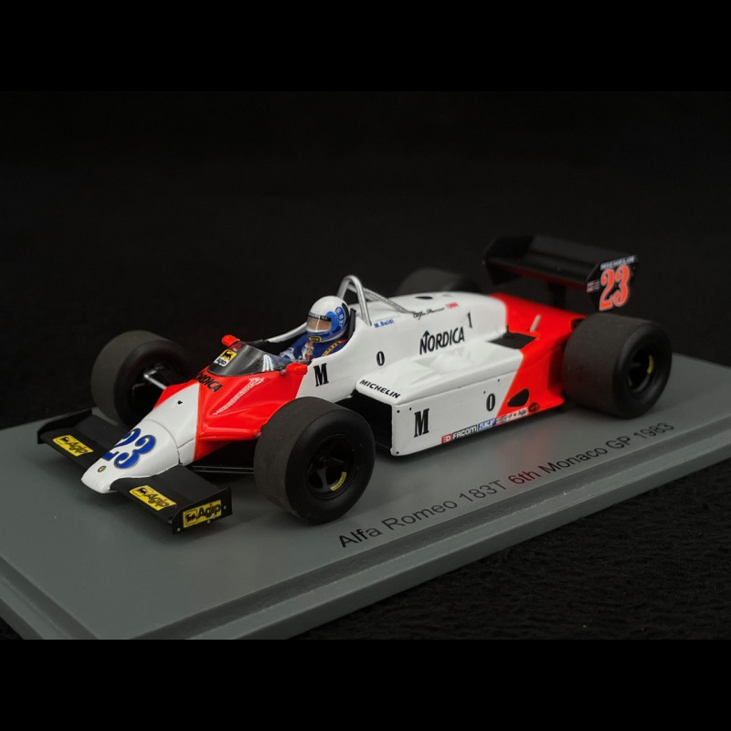 Miniature Spark Alfa Romeo 183T N°23 - Mauro Baldi - GP Pays-Bas 1983 - 1/43