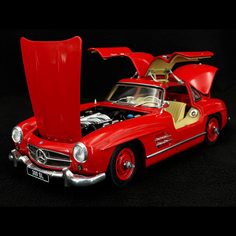 Mercedes-Benz 300 SL Gullwing 1957 Red 1/18 Schuco 450060100