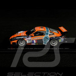 Porsche 911 GT3 RS type 996 Le Mans 2001 n° 75 Perspective Racing 1/43 Spark S4761