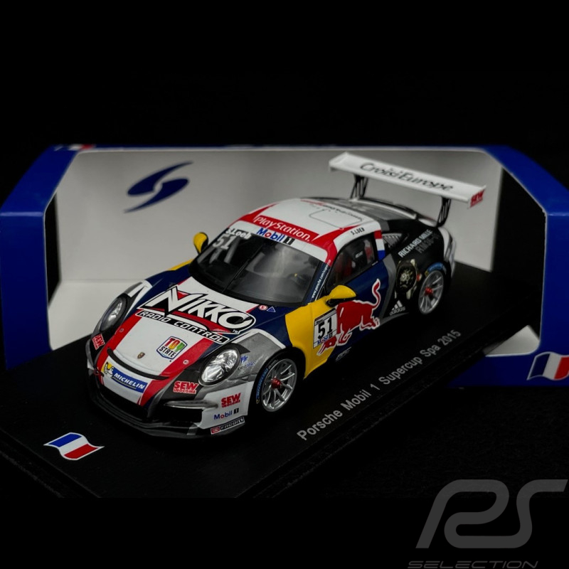 Sébastien Loeb Porsche 911 GT3 Type 991 n° 51 Porsche Mobil 1 Supercup Spa 2015 1/43 Spark SF097
