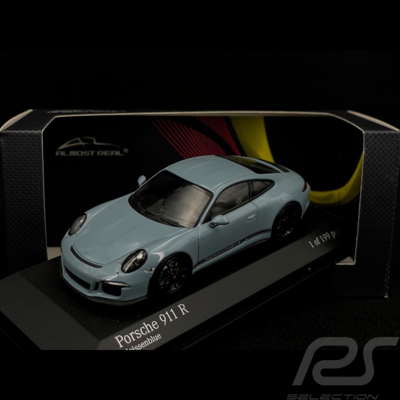 Porsche 911 R type 991 2016 bleu Meissen 1/43 Minichamps 413066268